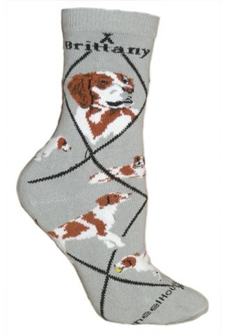 Brittany Sock on Gray Size 9-11