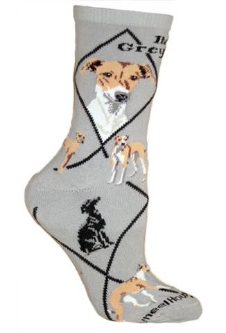 Greyhound, Italian Sock on Gray Size 9-11