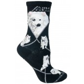 American Eskimo Sock on Black Size 10-13