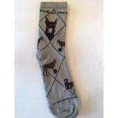 Doberman Socks on Gray Size 10-13