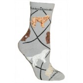 Goldendoodle Sock on Gray Size 10-13