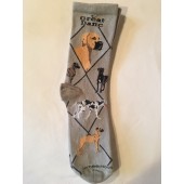 Great Dane, Natural Ears, Sock on Gray Size 9-11
