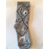 Irish Wolfhound Sock on Gray Size 9-11