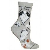 Japanese Chin Sock on Gray Size 9-11