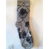Keeshond Sock on Gray Size 9-11