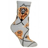 Leonberger Sock on Gray Size 9-11