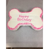 Dog Birthday Cake Bone Pink