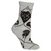 Pomeranian Sock on Gray Size 9-11