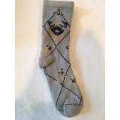 Pug, Fawn Sock on Gray Size 10-13