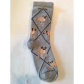 Puggle Sock on Gray Size 9-11
