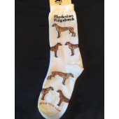 Rhodesian Ridgeback Sock on White Size 6-11